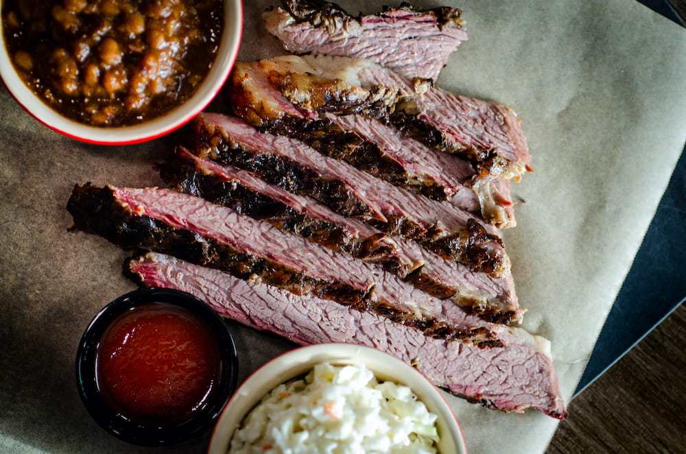 Brisket and beans